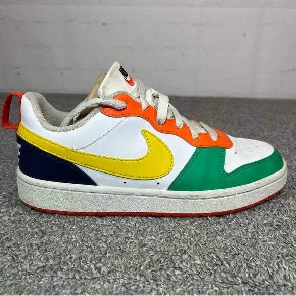 Nike Dunk Low GS Multi Color White Orange Green Sneakers Size 5Y FQ8373-902 - Picture 4 of 12